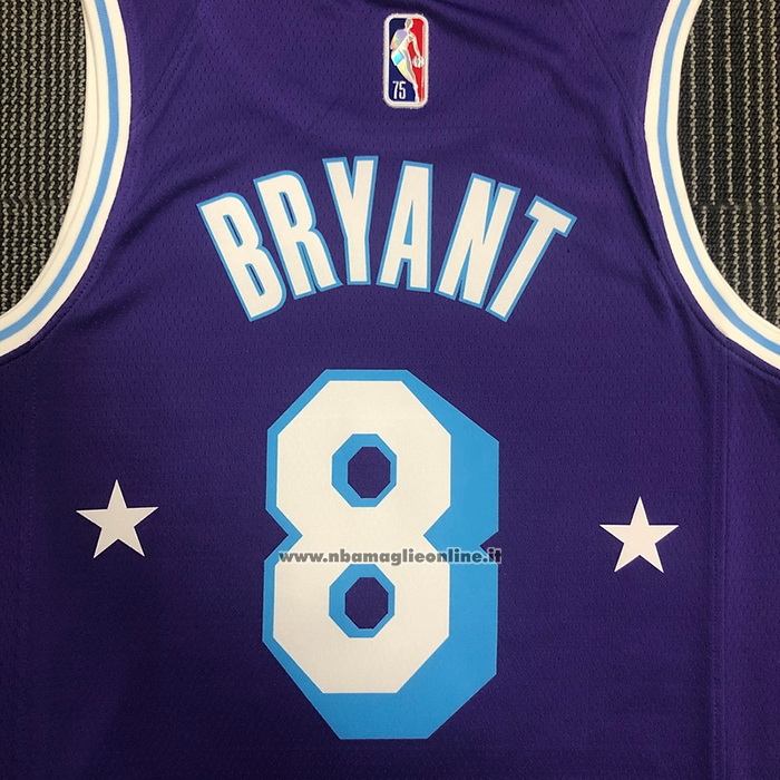 Maglia Los Angeles Lakers Kobe Bryant #8 Citta Edition 2021-22 Viola